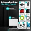 Inhoud 10x430Wp platdakpakket met serie-omvormer en alle meegeleverde onderdelen