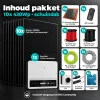 Inhoud 10x430Wp schuindakpakket met serie-omvormer en alle meegeleverde onderdelen