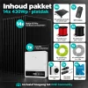 Inhoud 14x430Wp platdakpakket met serie-omvormer en alle meegeleverde onderdelen