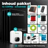 Inhoud 4x430Wp schuindakpakket met serie-omvormer en alle meegeleverde onderdelen