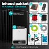 Inhoud 7x430Wp schuindakpakket met serie-omvormer en alle meegeleverde onderdelen