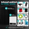 Inhoud 8x430Wp platdakpakket met serie-omvormer en alle meegeleverde onderdelen