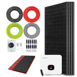 Zonnepanelen pakket voor schuindak - 1.7 kW - 4x 430wp panelen