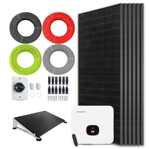 Zonnepanelen pakket voor platdak - 2.6 kW - 6x 430wp panelen