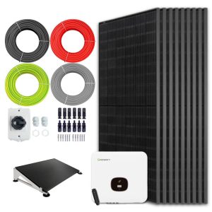 Zonnepanelen pakket voor platdak - 3.9 kW - 9x 430wp panelen