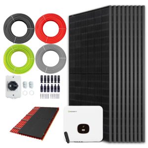 Zonnepanelen pakket voor schuindak - 3.9 kW - 9x 430wp panelen