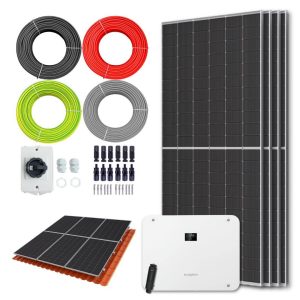 Zonnepanelen pakket voor schuindak - 2.1 kW - 3x 700wp panelen