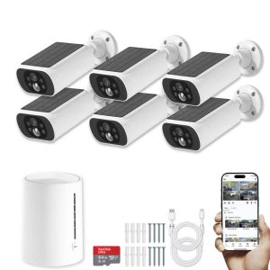 Beveiligingscamera pakket - 6x Solar camera - Draadloos - Plug & Play