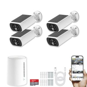 Beveiligingscamera pakket - 4x Solar camera - Draadloos - Plug & Play