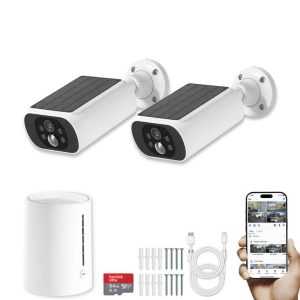 Beveiligingscamera pakket - 2x Solar camera - Draadloos - Plug & Play