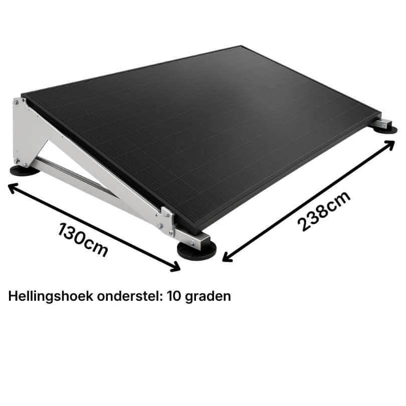 Afmetingen 700Wp platdak pakket