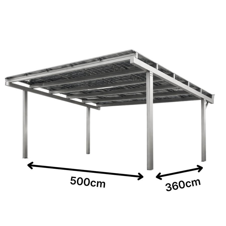 Afmetingen Carport zilver