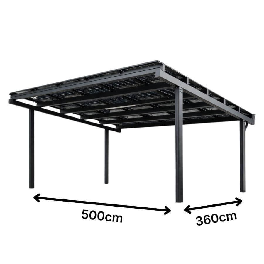 Afmetingen Carport zwart