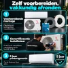Compleet Single Split Airco pakket - 2.6 kW -  Koelen en Verwarmen - Doe-het-zelf pakket - Zelf voorbereiden, vakkundig afronden