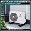 Compleet Single Split Airco pakket - 2.6 kW -  Koelen en Verwarmen - Doe-het-zelf pakket - Buitenunit op rubberblokken