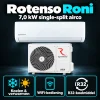 Compleet Single Split Airco pakket - 7.0 kW -  Koelen en Verwarmen - Doe-het-zelf pakket - Rotenso Roni
