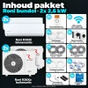 Compleet Single Split Airco pakket - 2x 2.6 kW bundel -  Koelen en Verwarmen - Doe-het-zelf pakket - Inhoud pakket
