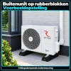 Compleet Single Split Airco pakket - 2x 2.6 kW bundel -  Koelen en Verwarmen - Doe-het-zelf pakket - Buitenunit op rubberblokken