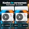 Compleet Single Split Airco pakket - 2x 3.5 kW bundel -  Koelen en Verwarmen - Doe-het-zelf pakket - Koelen én verwarmen