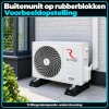 Compleet Single Split Airco pakket - 2x 3.5 kW bundel -  Koelen en Verwarmen - Doe-het-zelf pakket - Buitenunit op rubberblokken