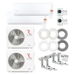 Compleet Single Split Airco pakket - 2x 3.5 kW bundel -  Koelen en Verwarmen - Doe-het-zelf pakket