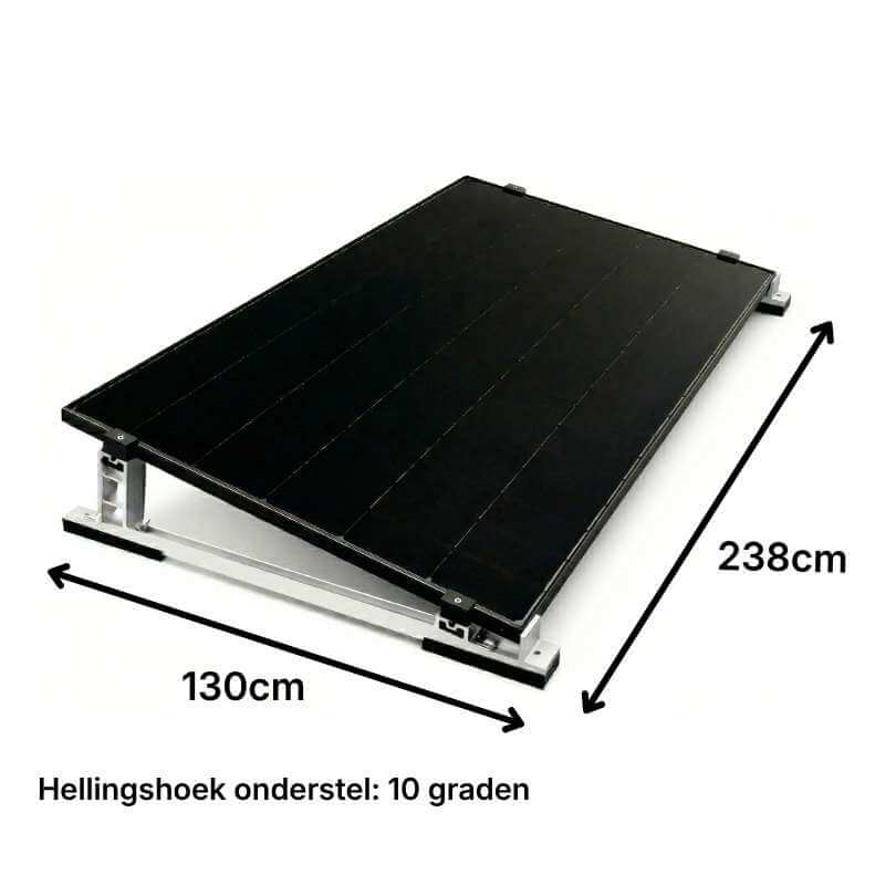 Afmetingen 700Wp platdak pakket