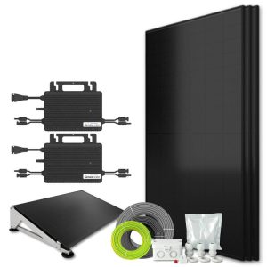Zonnepanelen pakket voor platdak - 1.3 kW - 3x 430wp met micro-omvormers - Plug & Play