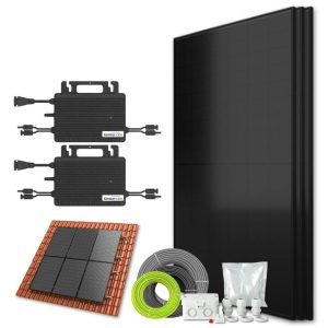 Zonnepanelen pakket voor schuindak - 1.3 kW - 3x 430wp met micro-omvormers - Plug & Play