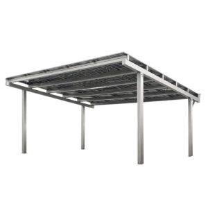 Solar carport zilver