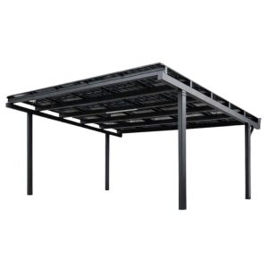 Solar carport zwart