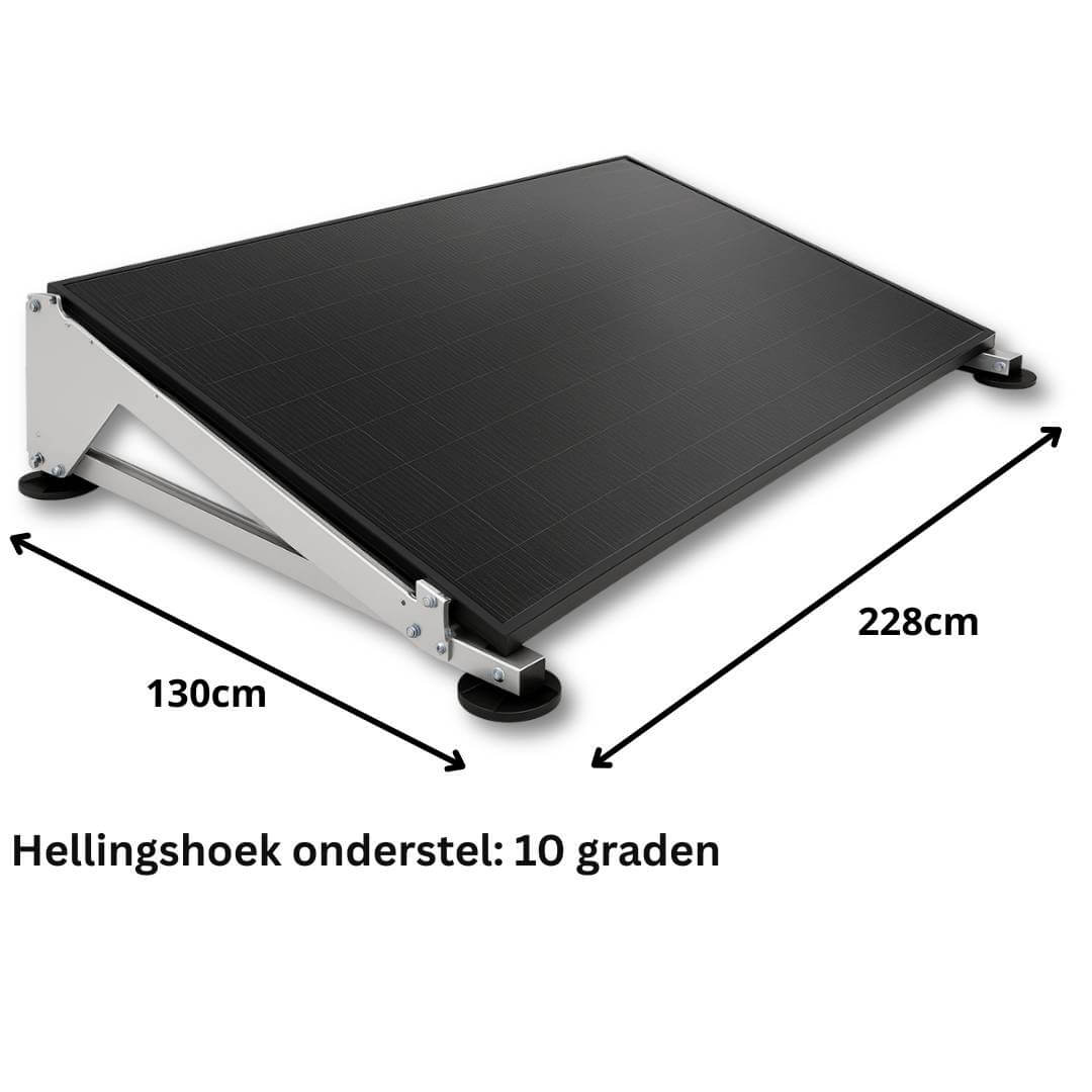 Maatvoering 560Wp platdak zonnepanelen