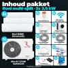 Compleet Multi Split Airco pakket – 3x 3.5 kW binnenunit – Koelen en Verwarmen - Inhoud pakket