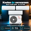 Compleet Multi Split Airco pakket – 3x 3.5 kW binnenunit – Koelen en Verwarmen - Koelen én verwarmen