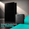 2x 700Wp zonnepanelen met TSUN 4 kWh thuisbatterij