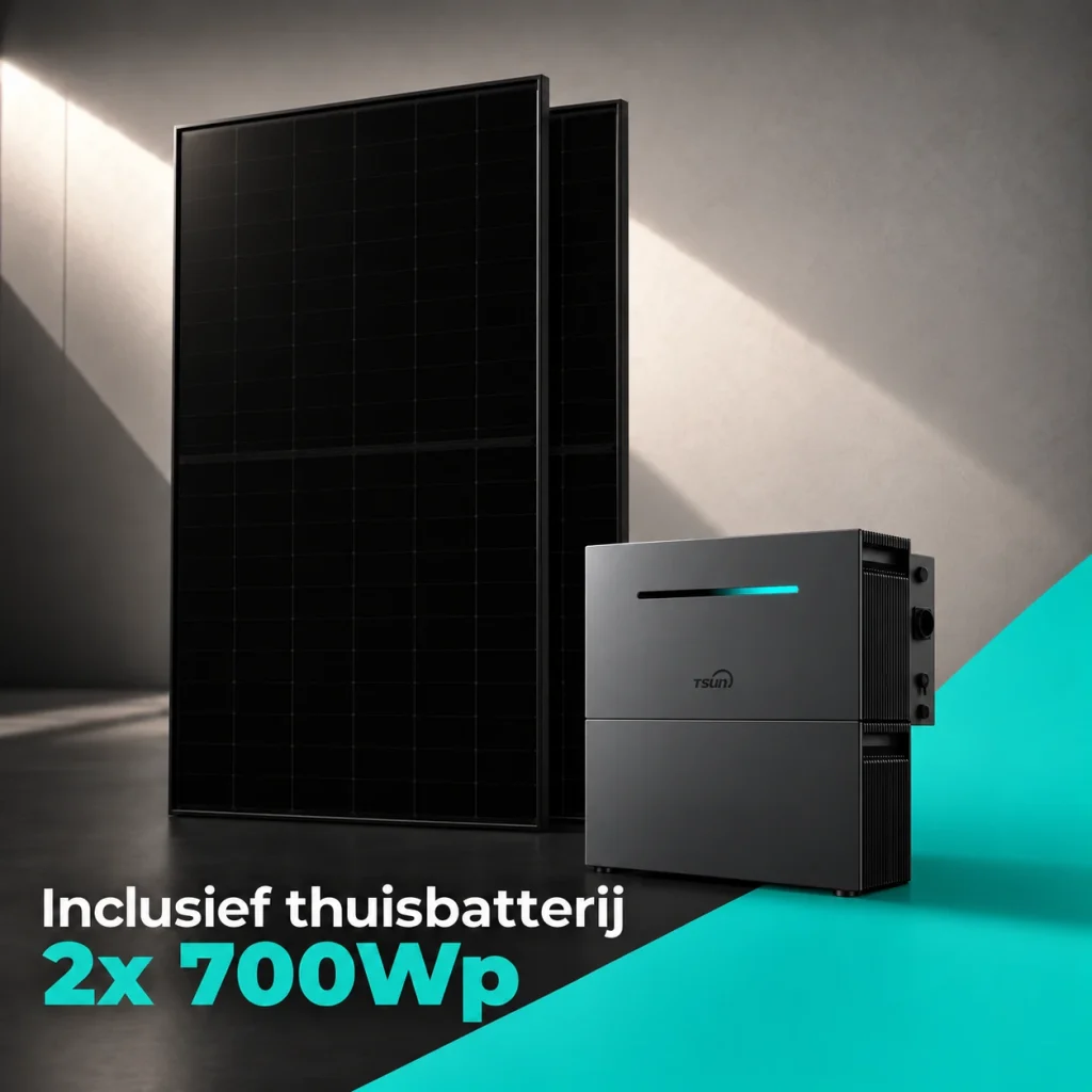 Zonnepanelen Pakket 2x 700Wp met TSUN Thuisbatterij 4 kWh