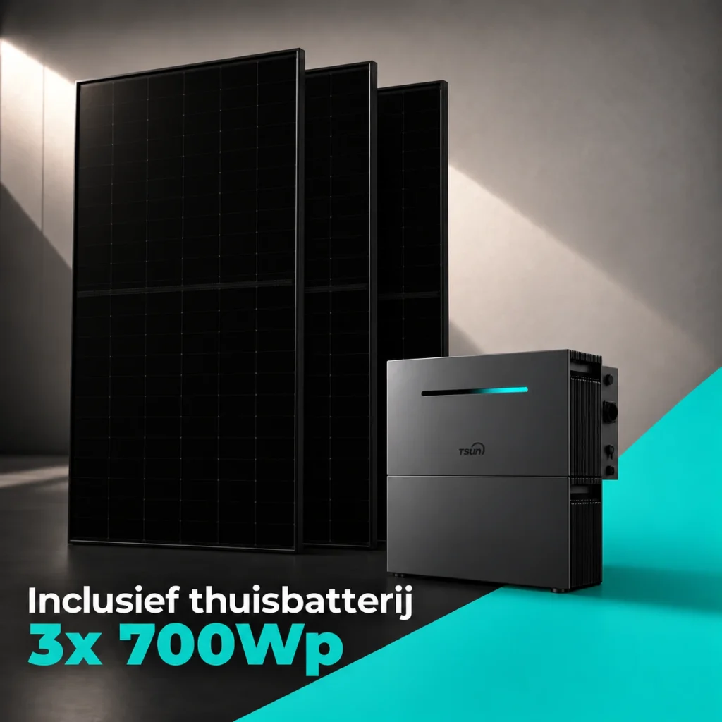 Zonnepanelen Pakket 3x 700Wp met TSUN Thuisbatterij 4 kWh