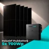 5x 700Wp zonnepanelen met TSUN 4 kWh thuisbatterij