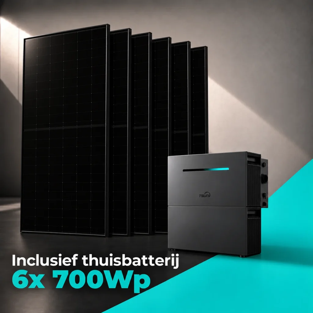 Zonnepanelen Pakket 6x 700Wp met TSUN Thuisbatterij 4 kWh