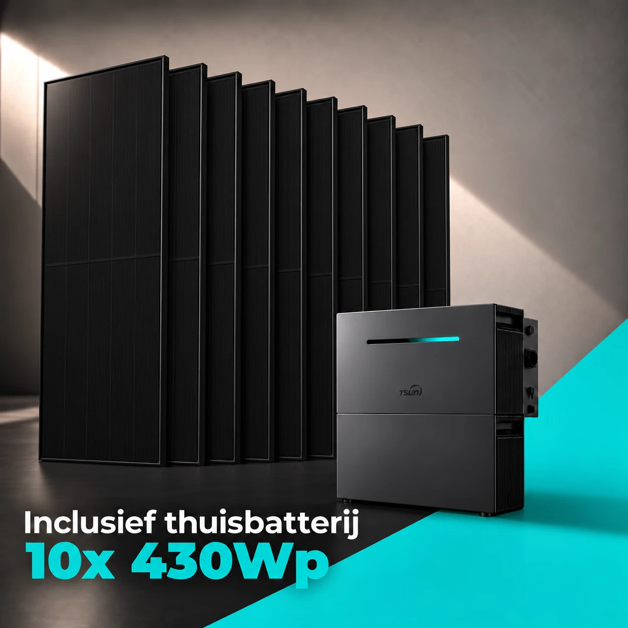 10x Restar 430Wp zonnepanelen met TSUN thuisbatterij 4 kWh