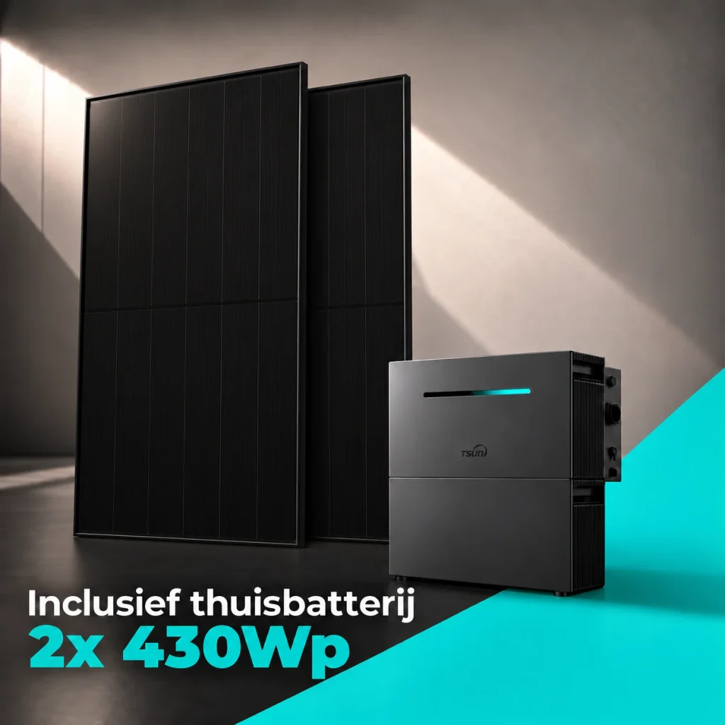 Zonnepanelen Pakket 2x 430Wp met TSUN Thuisbatterij 4 kWh