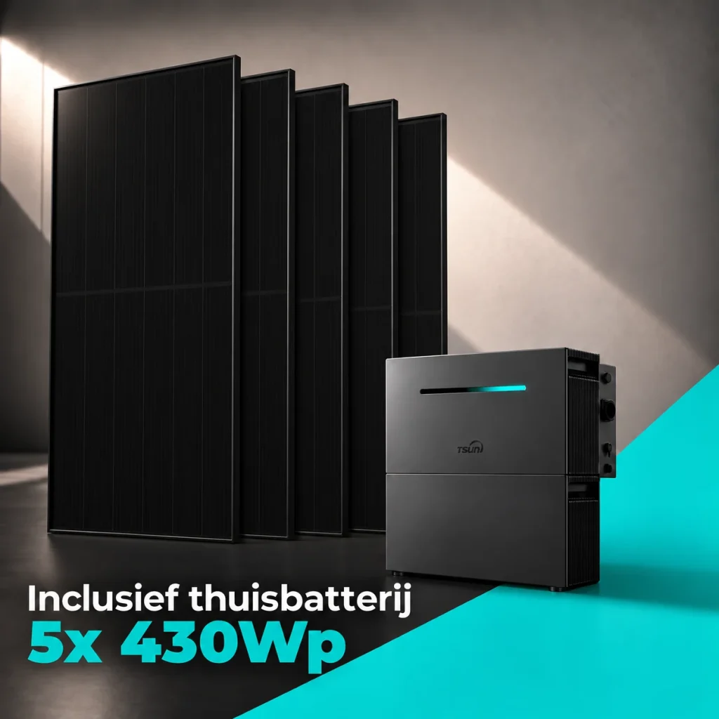 Zonnepanelen Pakket 5x 430Wp met TSUN Thuisbatterij 4 kWh
