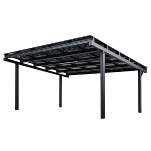 Solar carport zwart