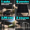 Single solar carport voor één auto, Zwart — Specificaties