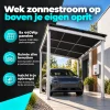 Single solar carport voor één auto, Zilver — Zonnestroom op je oprit