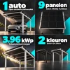 Single solar carport voor één auto, Zilver — Specificaties