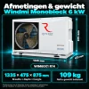 Windmi 6kw Afmetingen - warmtepomp pakket met rubberen blokken
