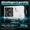 Windmi 8kw Afmetingen - warmtepomp pakket met rubberen blokken